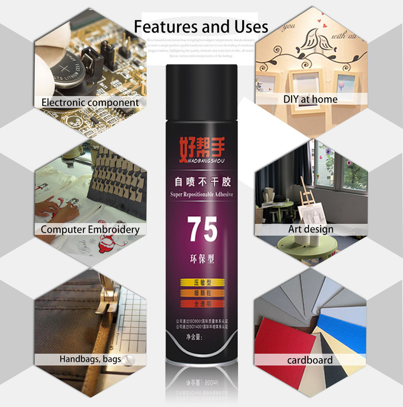 OEM Aerosol Spray Adhesive Repositionable 75 Spray Adhesive 9009-54-5